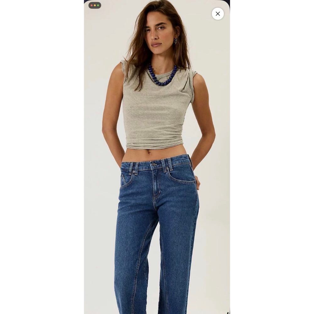 NWOT / Free People / Risk Taker Mid -Rise Jeans / Sz 26 - Picture 1 of 4